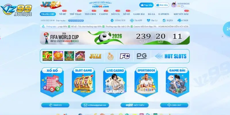 Top sảnh game hot nổi bật tại VZ99